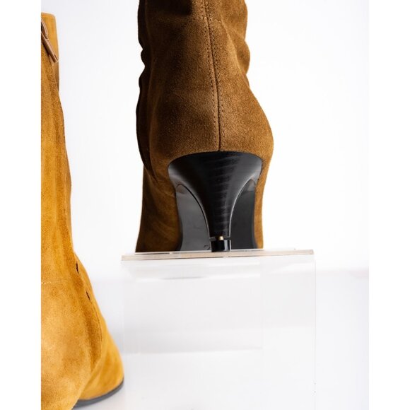 Zara Womens Split Suede Leather Ankle Boots Brown US 9 EU 40 New 1112/410 - Picture 7 of 9